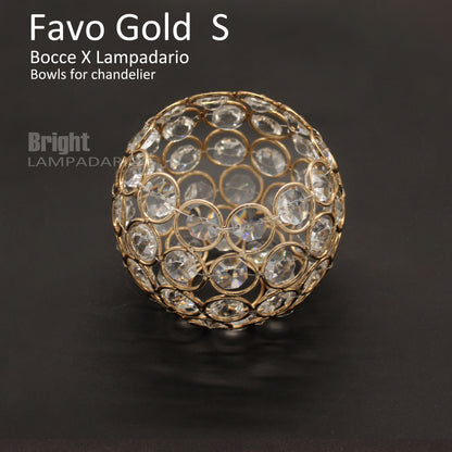 Bocce Favo S Dorato/ Bocce x lampadario/Biccheri x candeliere Fai da te