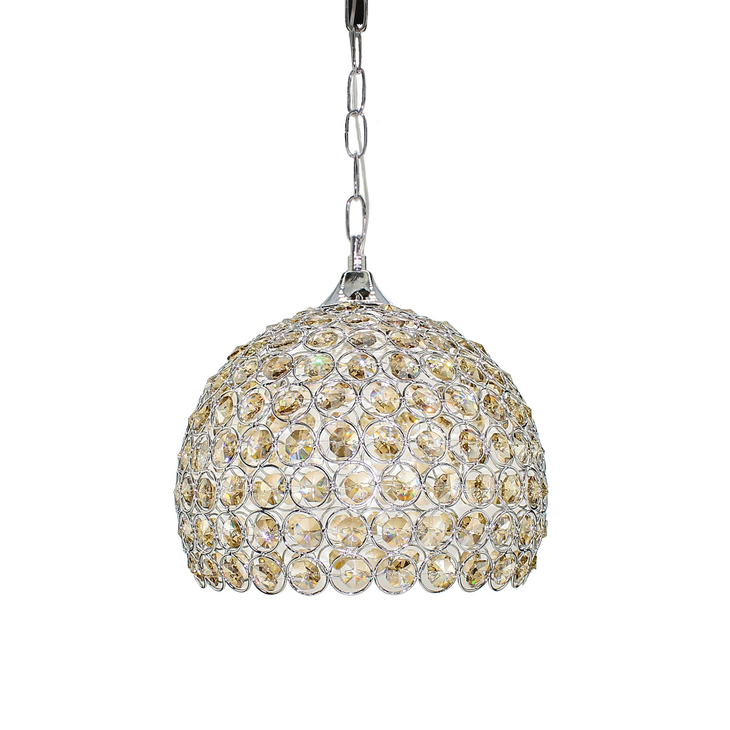Eleganter Kronleuchter Open Ball Bernstein Achteckig Pendelleuchte Kücheninsel E27 Aluminium Pendelleuchte Silber/Gold