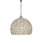 Sospensione Elegante Lampadario a Palla Aperta Ambra Ottogonali Sospensione a isola da cucina E27 Lampada a sospensione in alluminio Argento/oro