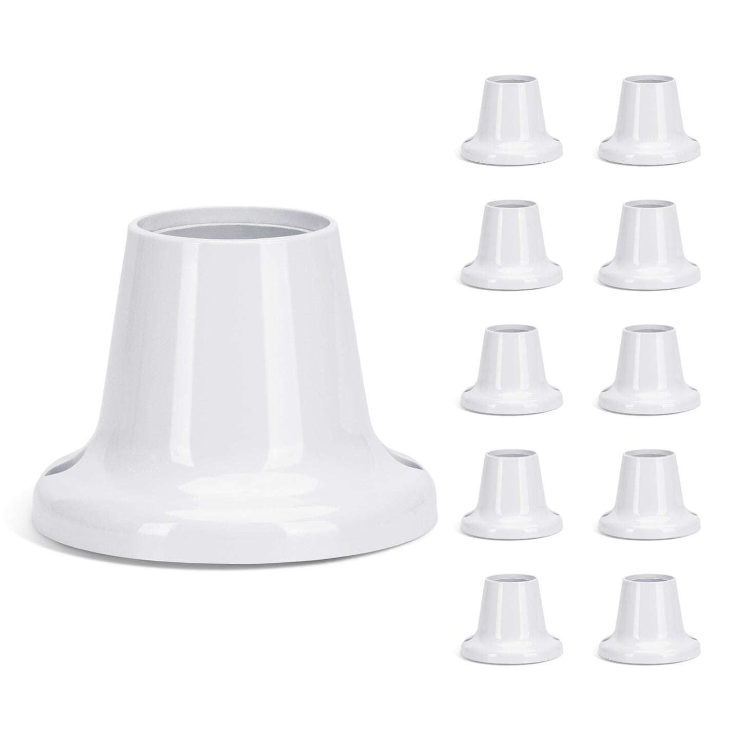 Portalampada E27 da parete Base Supporto Plastica per Lampada da Garage Soffitto,AC 250V,40W, Materiale elettrico