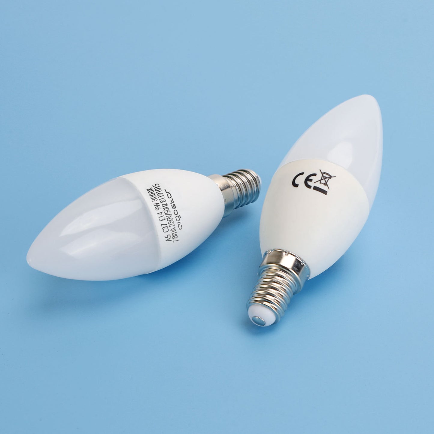 Lampadina LED A5 C37, 9W (equivalente a 62 W), luce calda 3000 K, 675 lumen, CRI> 80,  5 pezzi [Classe energetica A+]