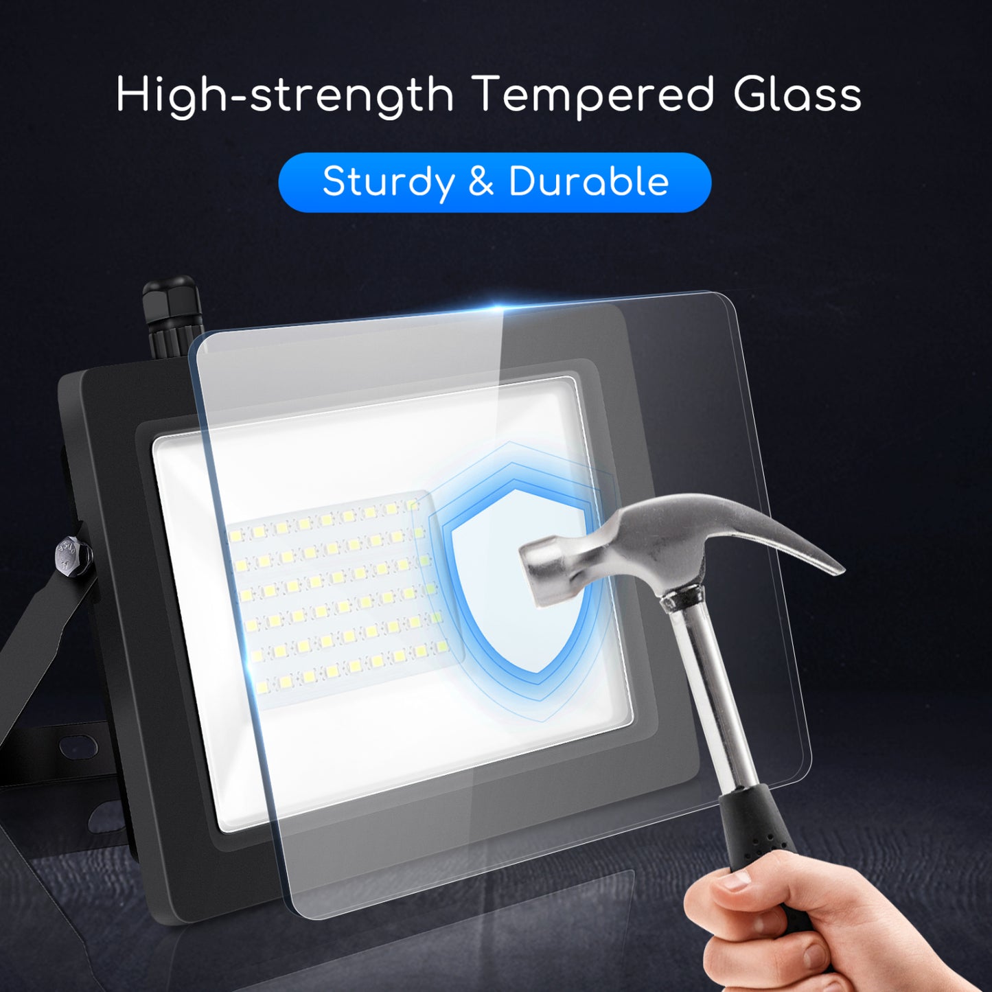 Ultra-Sottile Faretto Led da Esterno, 30W Luce Bianca Fredda 6400K 2700lm, IP65(179670)