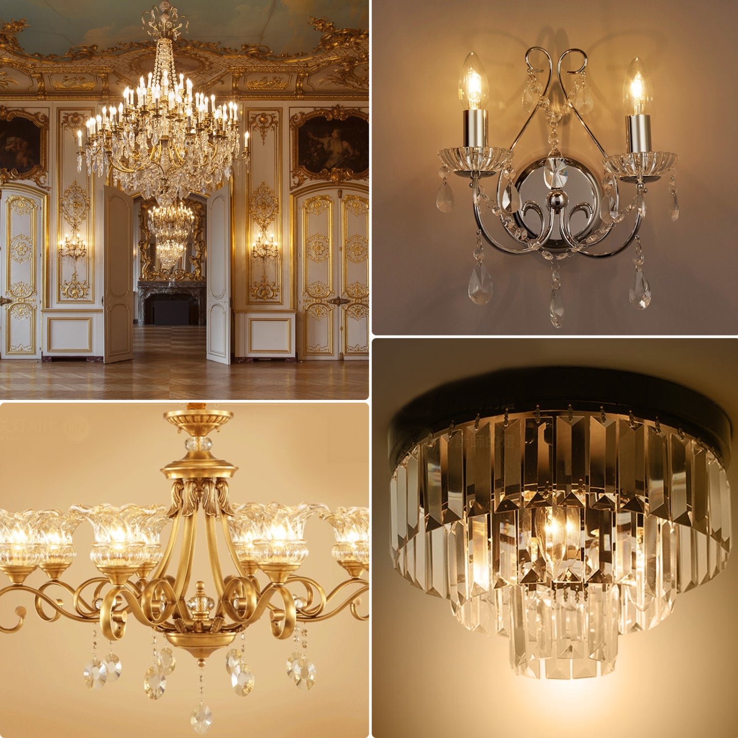 Lampadina LED E14 C35 4W (40W), 470 Lumen, Luce Fredda 6500K,Trasparente Lampadine LED