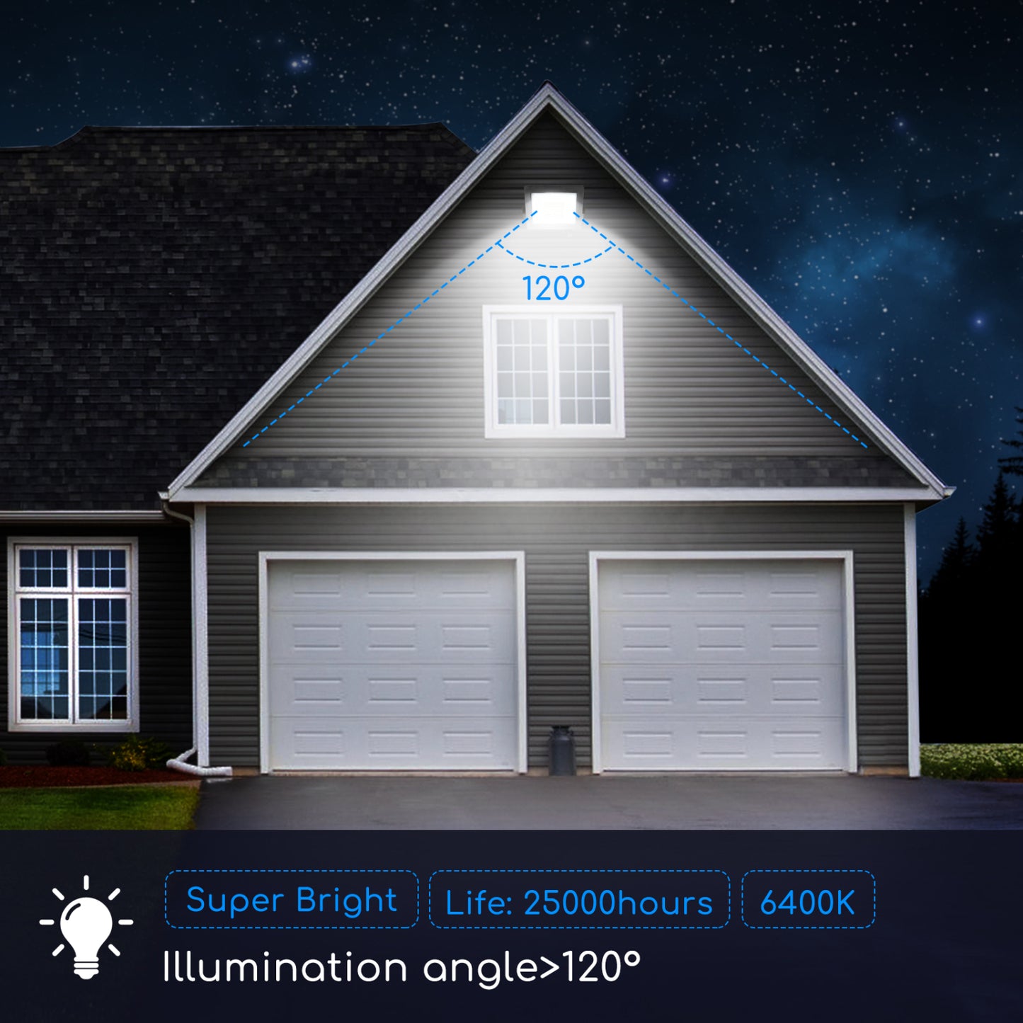 Ultra-Sottile Faretto Led da Esterno 20W 1800 Lumen,Faretti Led Esterno Bianca Naturale 4000K,Luce di Sicurezza Impermeabile IP65(187842)