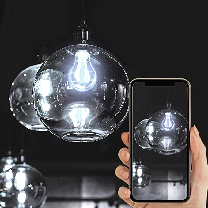 Filamento Lampadine LED E27 8W Equivalenti a 75W, Luce Bianca 6500K, 1050Lm, A60 Stile Vintage,Pacco da 5 Pezzi