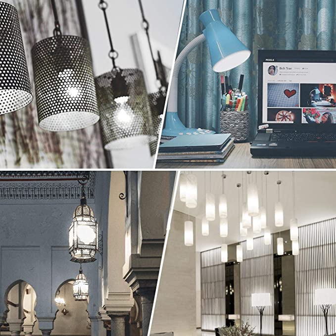 Filamento Lampadine LED E27 8W Equivalenti a 75W, Luce Bianca 6500K, 1050Lm, A60 Stile Vintage,Pacco da 5 Pezzi