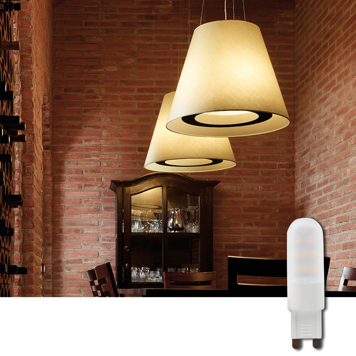 Lampadina LED G9, 2.5 W, 200 lumen, Luce Bianca Fredda6500K Calda 3000K[Classe di efficienza energetica A+]