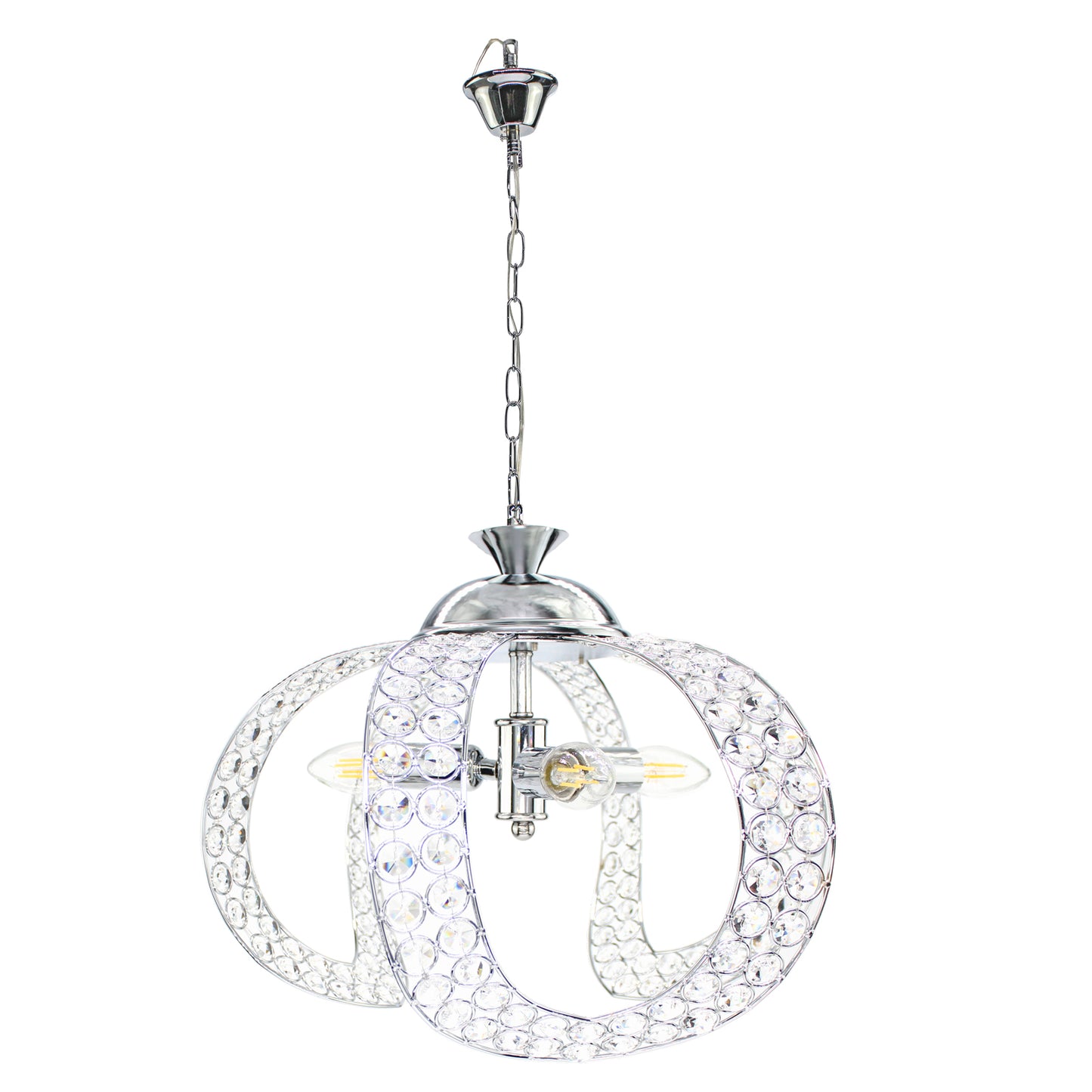 Sospensione Elegante Lampadario LOTO a isola da cucina Lampade a sospensione E14 Lampada a sospensione in alluminio Argento/oro