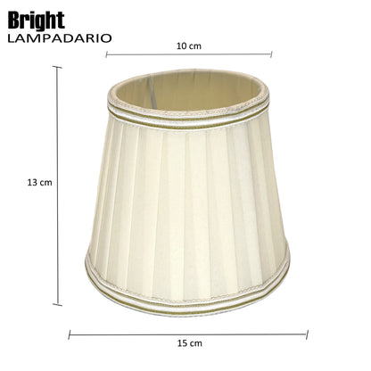 Paralume con filo bordo 15CM E14 in Tessuto Pieghettato  Paralume Ricambio Lampadario