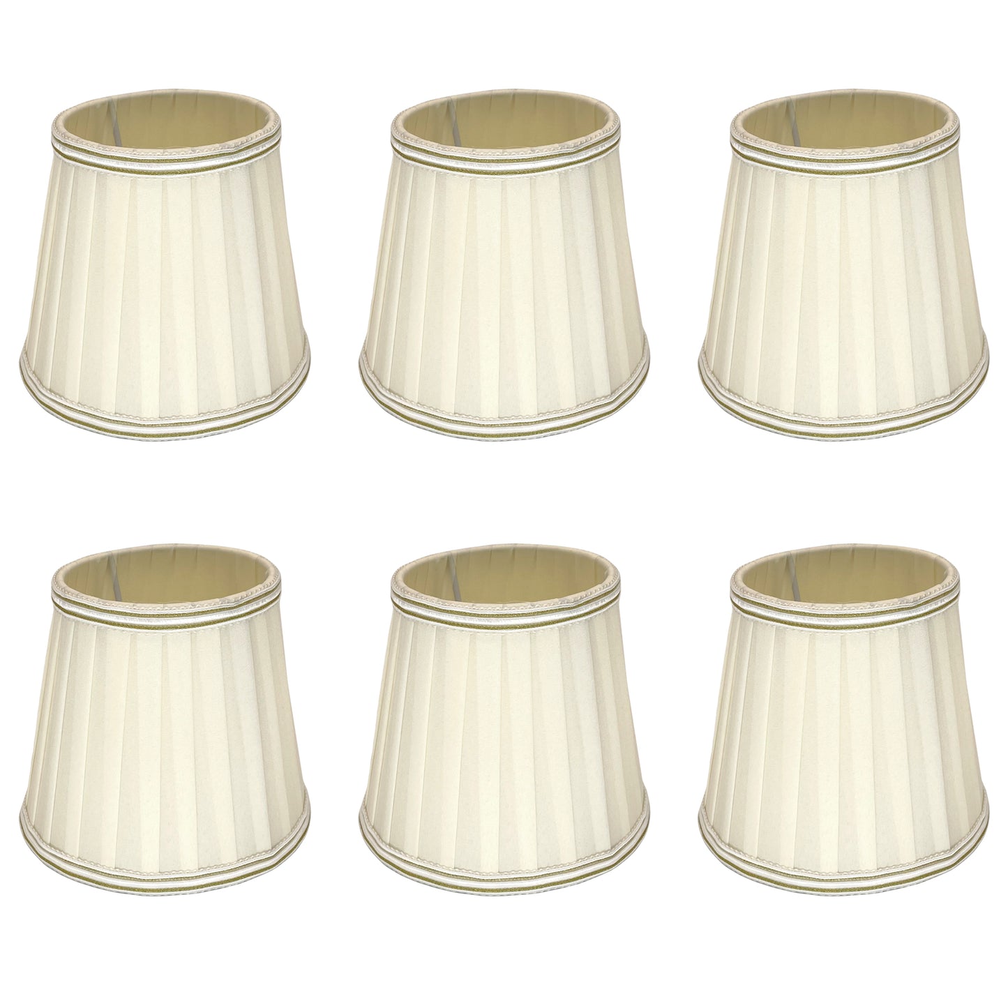 Paralume con filo bordo 15CM E14 in Tessuto Pieghettato  Paralume Ricambio Lampadario