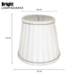 Paralume con filo bordo 15CM E14 in Tessuto Pieghettato  Paralume Ricambio Lampadario