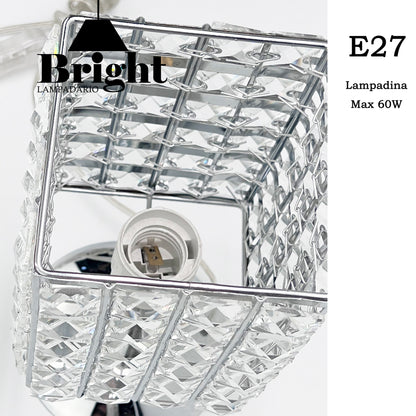 Quadratische 2 moderne Schlafzimmerleuchten/Nachttischleuchten/Glas…