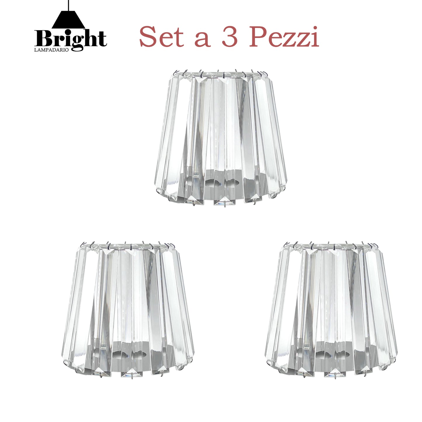 Paralumi di vetro Cupola misura 14cm E14 per Lampadario,Cupole in VETRO Paralumi