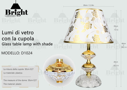 Lumetto di Vetro Mod.1024 lumi da comodino tavolo/Lumetti in vetro…