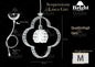 Sospensione Elegante Lampadario a Quadrifoglio Giro E27 Lampada /sospensione in alluminio Argento/oro