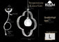 Sospensione Elegante Lampadario a Quadrifoglio Giro E27 Lampada /sospensione in alluminio Argento/oro