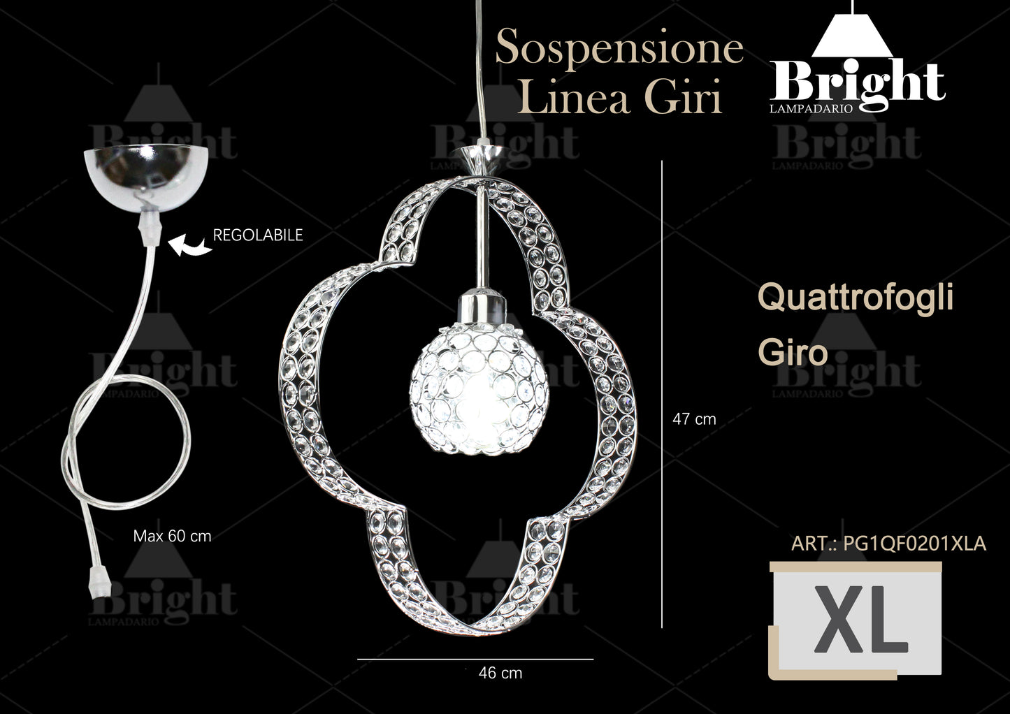 Sospensione Elegante Lampadario a Quadrifoglio Giro E27 Lampada /sospensione in alluminio Argento/oro