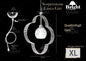 Sospensione Elegante Lampadario a Quadrifoglio Giro E27 Lampada /sospensione in alluminio Argento/oro