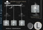 Sospensione Lampadario a Base orizzontale x isola/tavolo Lampade  in alluminio Argento/oro