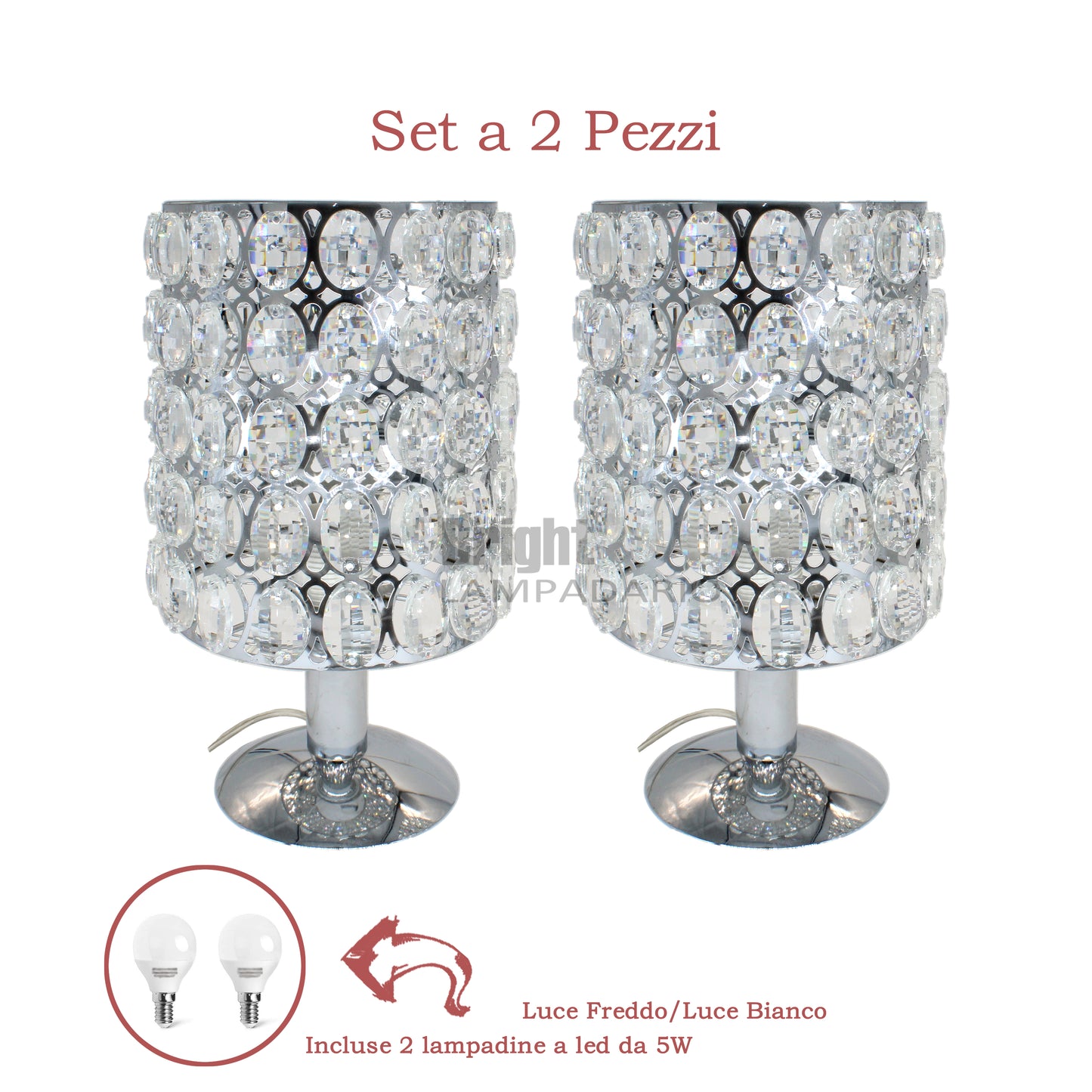 Set a 2 lumi camera da letto moderni  con 2 lampadine/lumi da comodino tavolo/in vetro uova