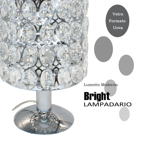 Set a 2 lumi camera da letto moderni  con 2 lampadine/lumi da comodino tavolo/in vetro uova