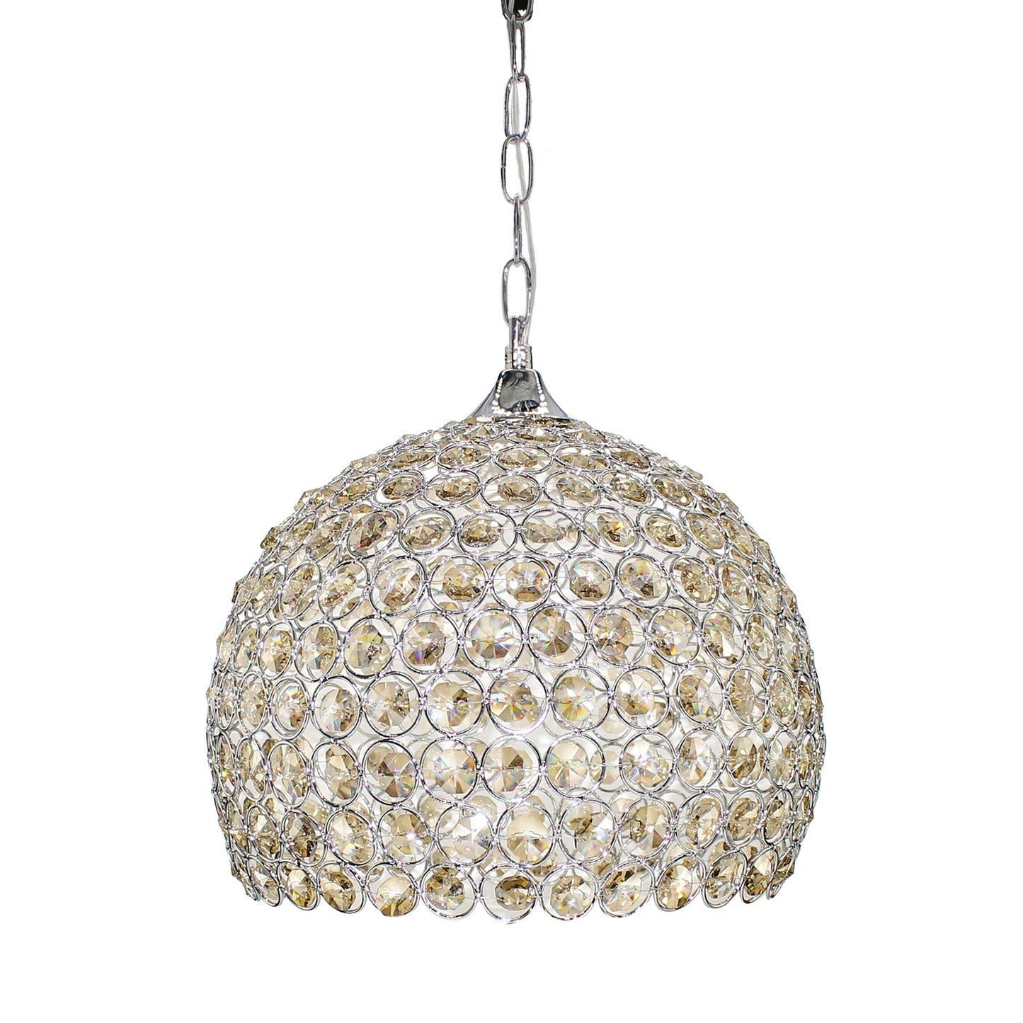 Eleganter Kronleuchter Open Ball Bernstein Achteckig Pendelleuchte Kücheninsel E27 Aluminium Pendelleuchte Silber/Gold