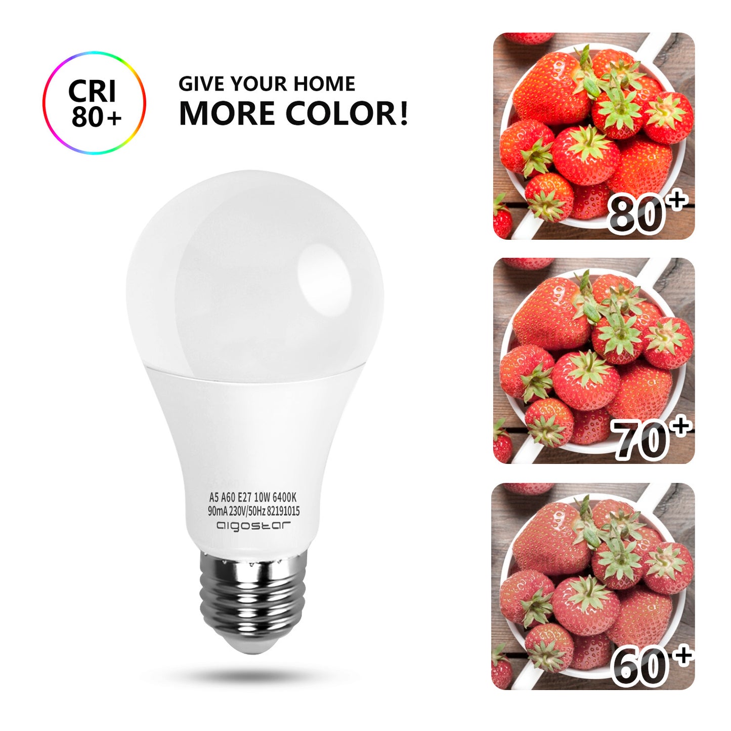 Lampadine LED A5 A60B, 10W, Attacco Piccolo E27, 850 lumen, Luce Bianca 6400K Luce Calda 300K