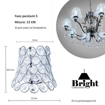 Paralumi Favo S colore argento 13cm x Lampadario modello  E14