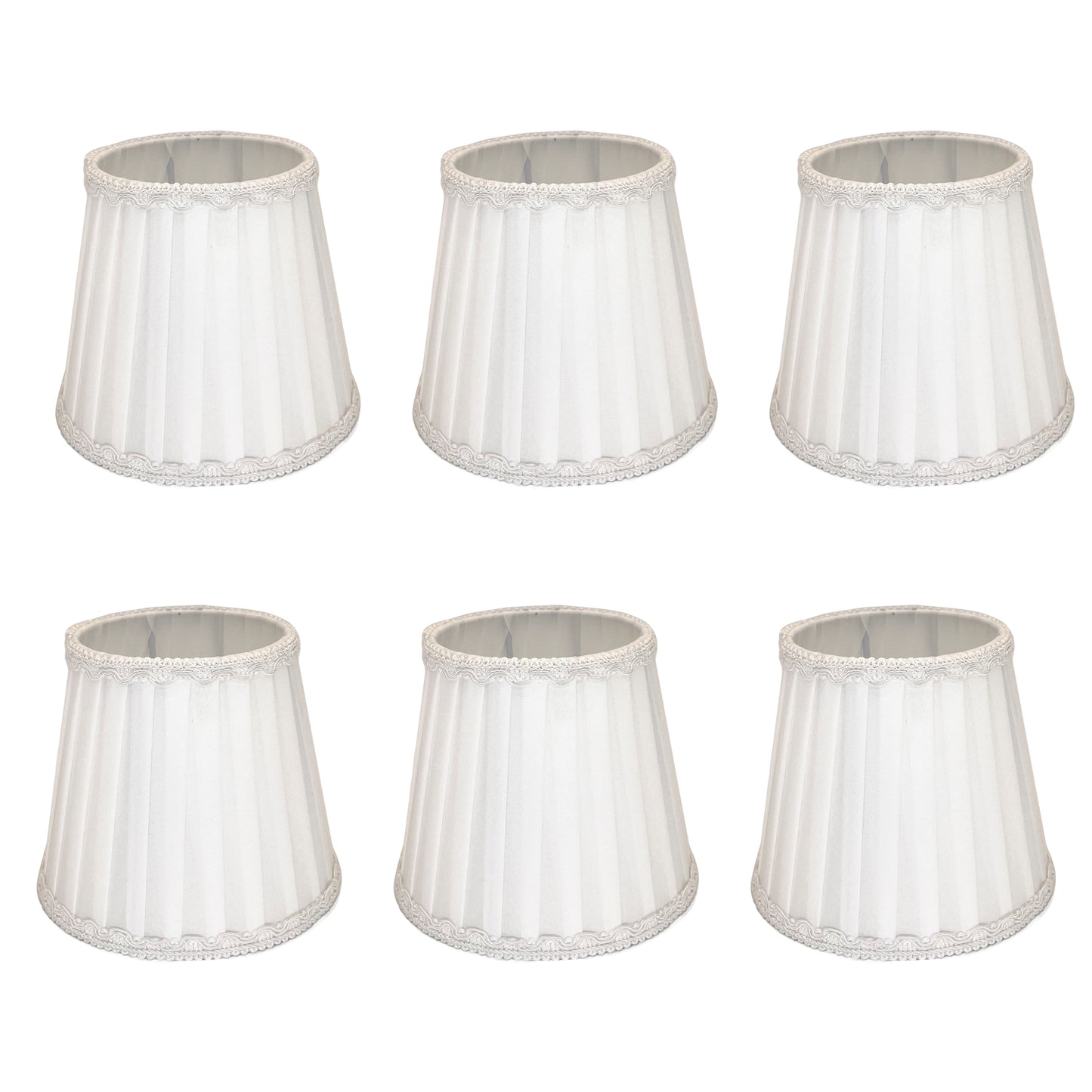 Paralume 15CM E14 modello classico in Tessuto Pieghettato Ricambio Lampadario