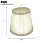 Paralume 15CM E14 modello classico in Tessuto Pieghettato Ricambio Lampadario