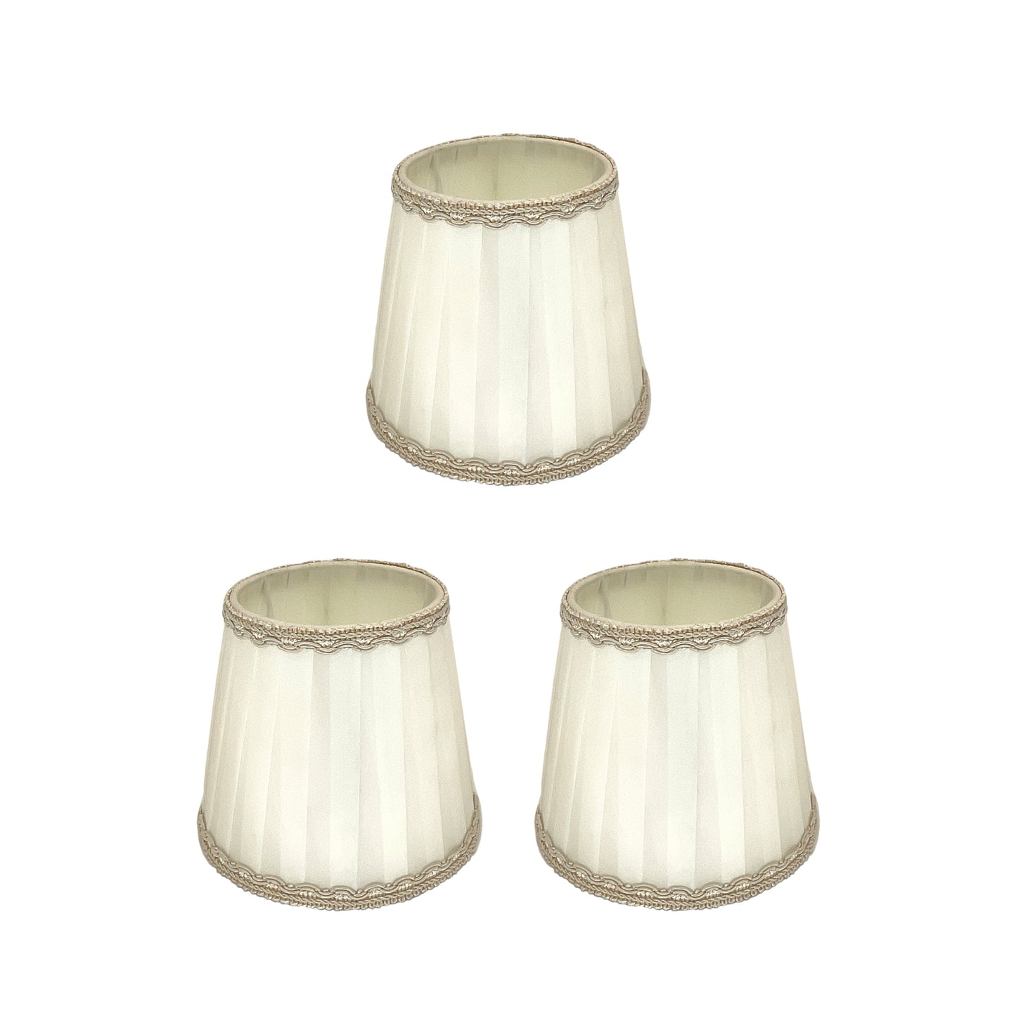 Paralume 15CM E14 modello classico in Tessuto Pieghettato Ricambio Lampadario