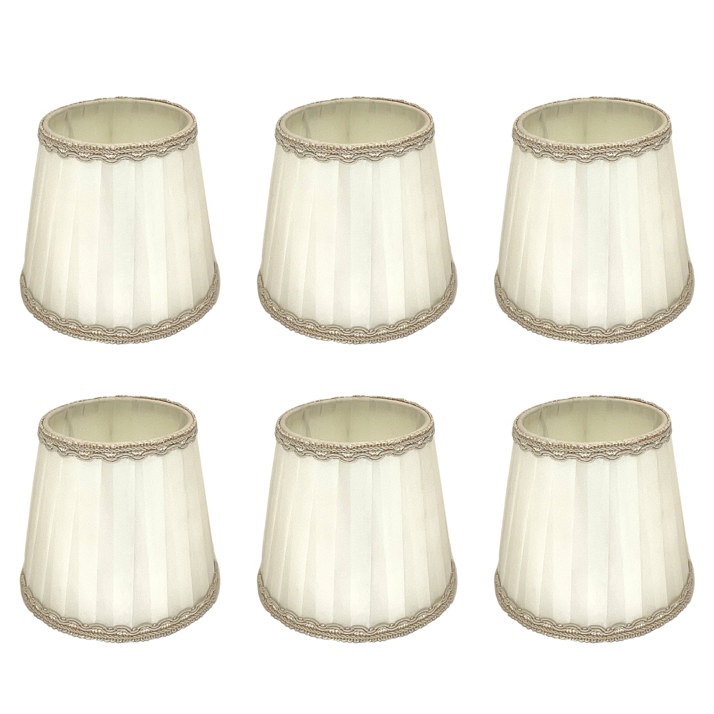 Paralume 15CM E14 modello classico in Tessuto Pieghettato Ricambio Lampadario