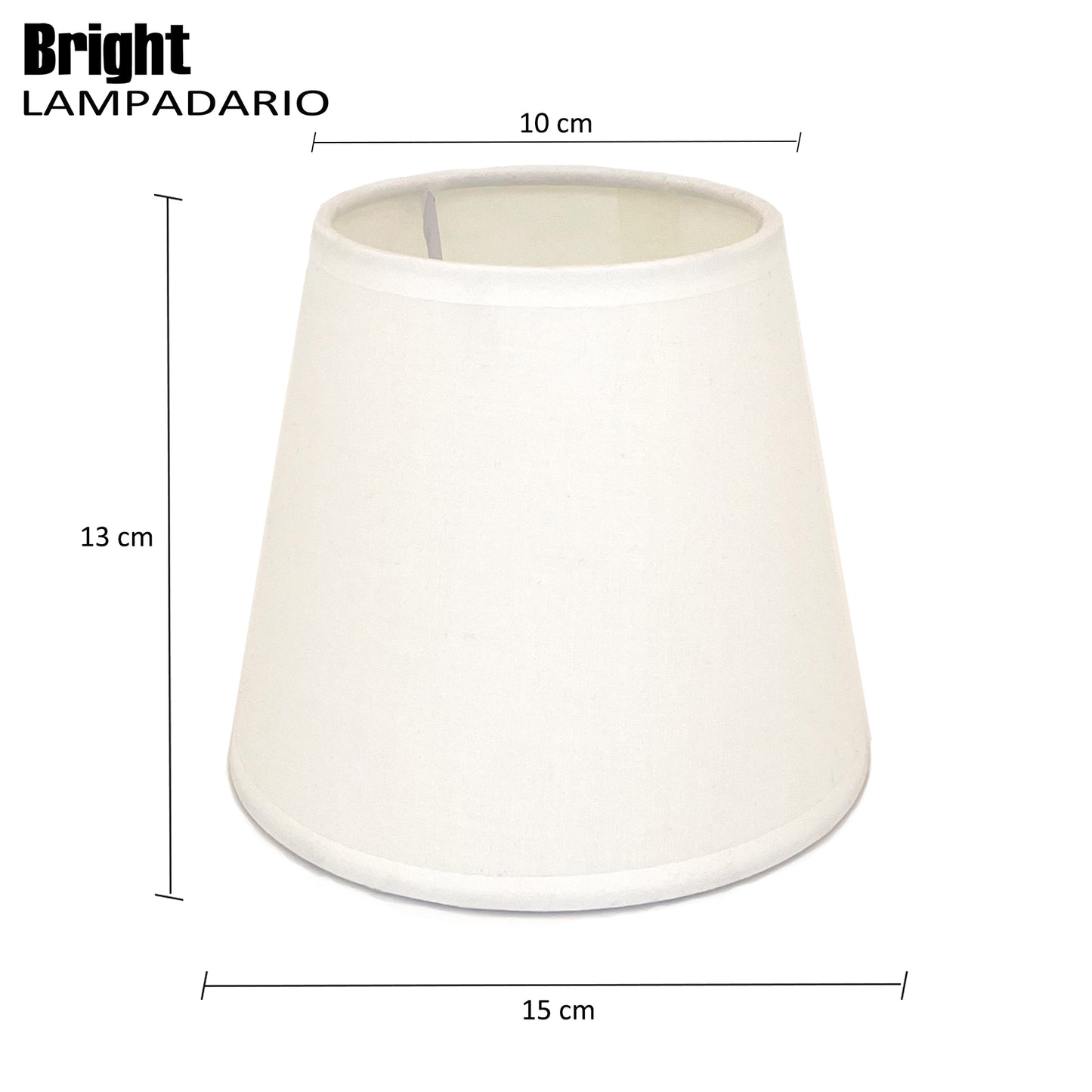 Paralumi liscio multicolori misura 15cm E14 per Lampadario Paralume in Tessuto Rigida
