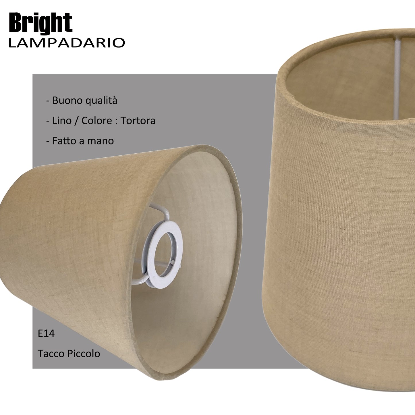 Paralumi liscio multicolori misura 15cm E14 per Lampadario Paralume in Tessuto Rigida