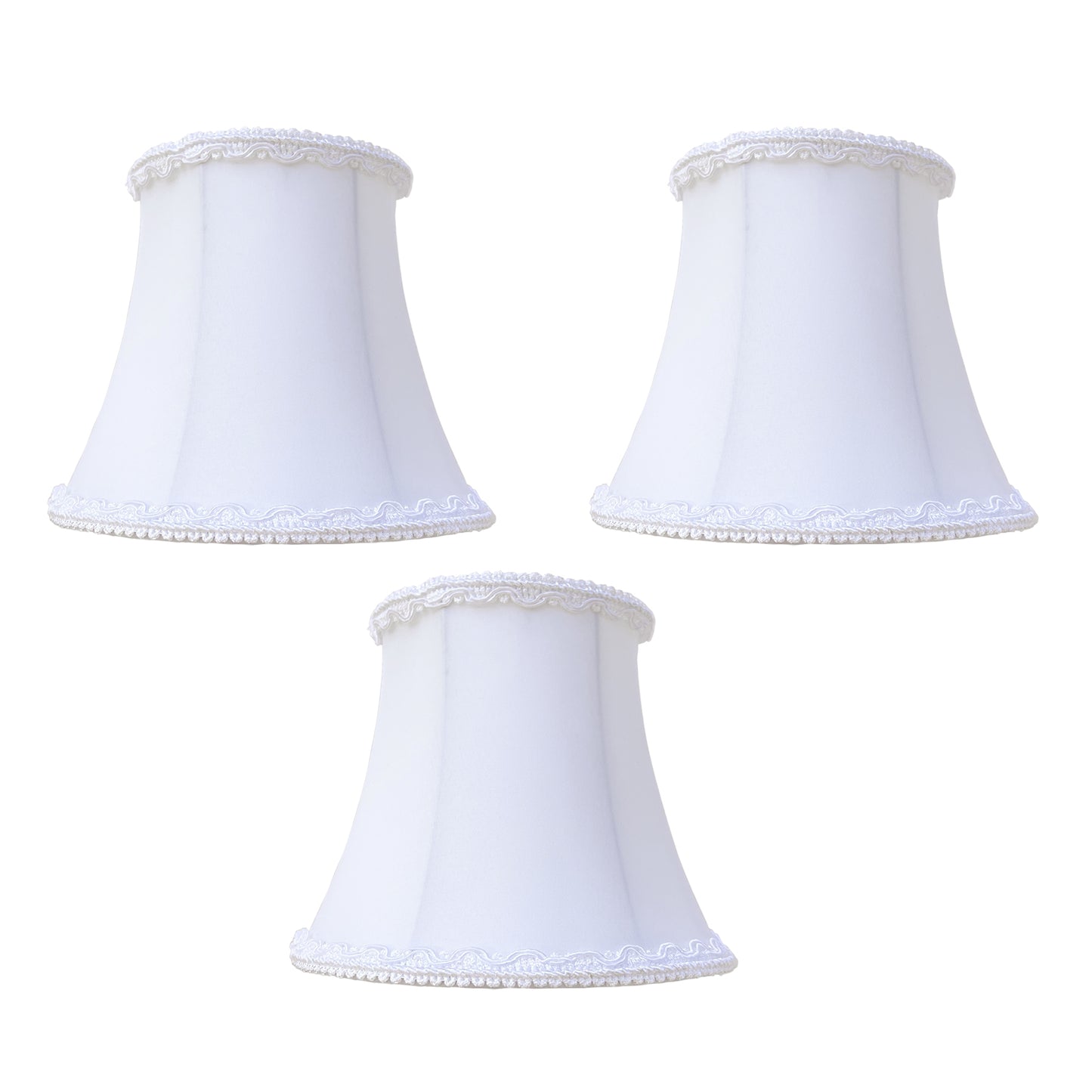 Lampenschirme aus glattem Stoff mit einem Rand von 15 cm x Kronleuchter/Kuppeln in Stoff E14
