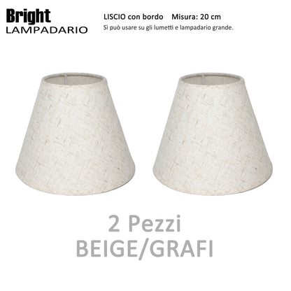 Glatte Kuppel von 20 cm für Kronleuchter, Kuppel aus Stoff/Lampenschirmen E14