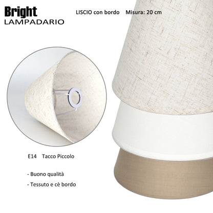 Glatte Kuppel von 20 cm für Kronleuchter, Kuppel aus Stoff/Lampenschirmen E14