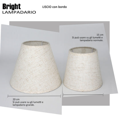 Glatte Kuppel von 20 cm für Kronleuchter, Kuppel aus Stoff/Lampenschirmen E14