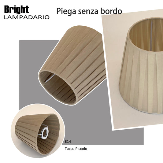 Cupola in Tessuto Pieghettato misura 15cm E14 Paralumi x lampadario/lumetti