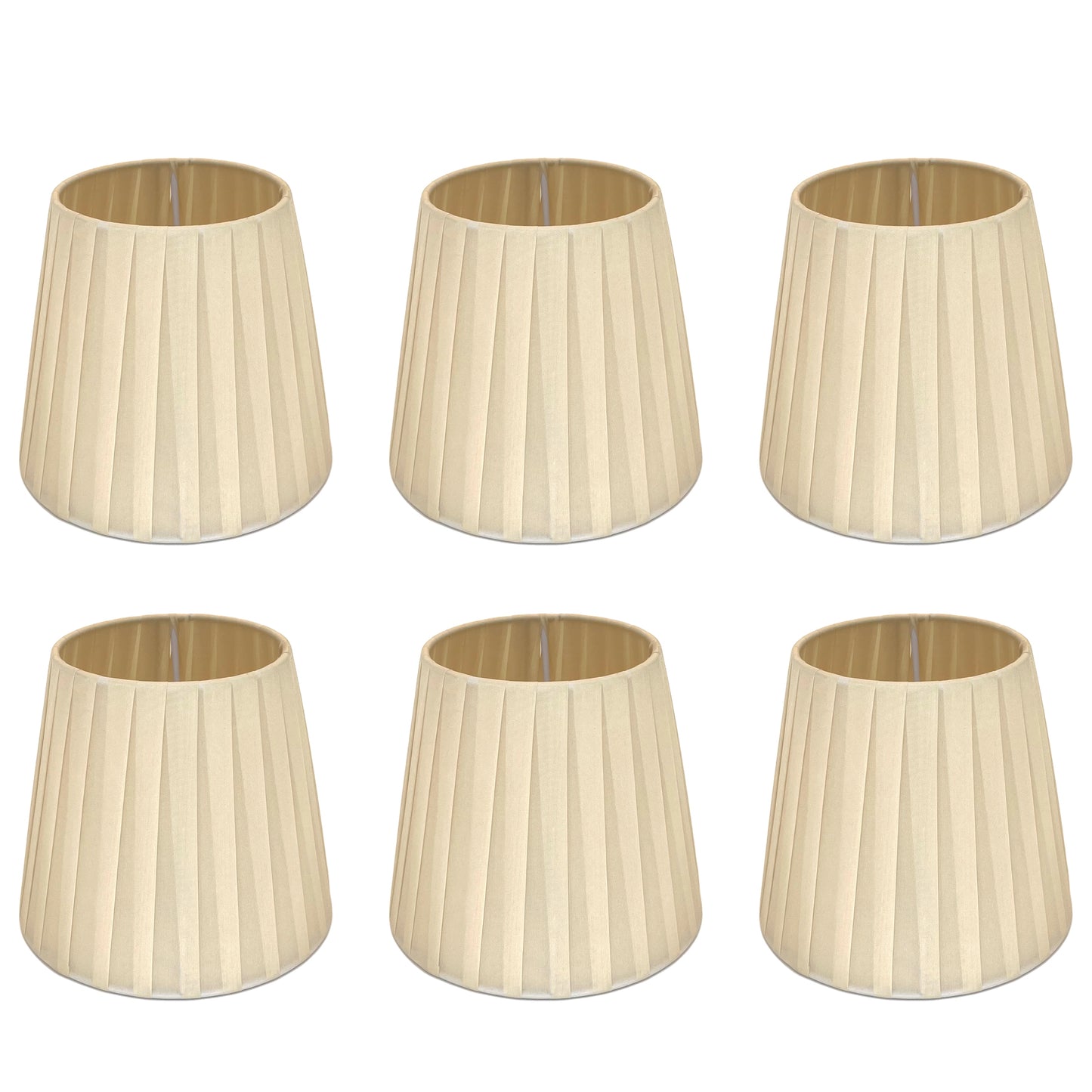 Lampenschirme 15cm für Lampadakrio, 3/6er Set Lampenschirm Stoff Lampenschirm E14