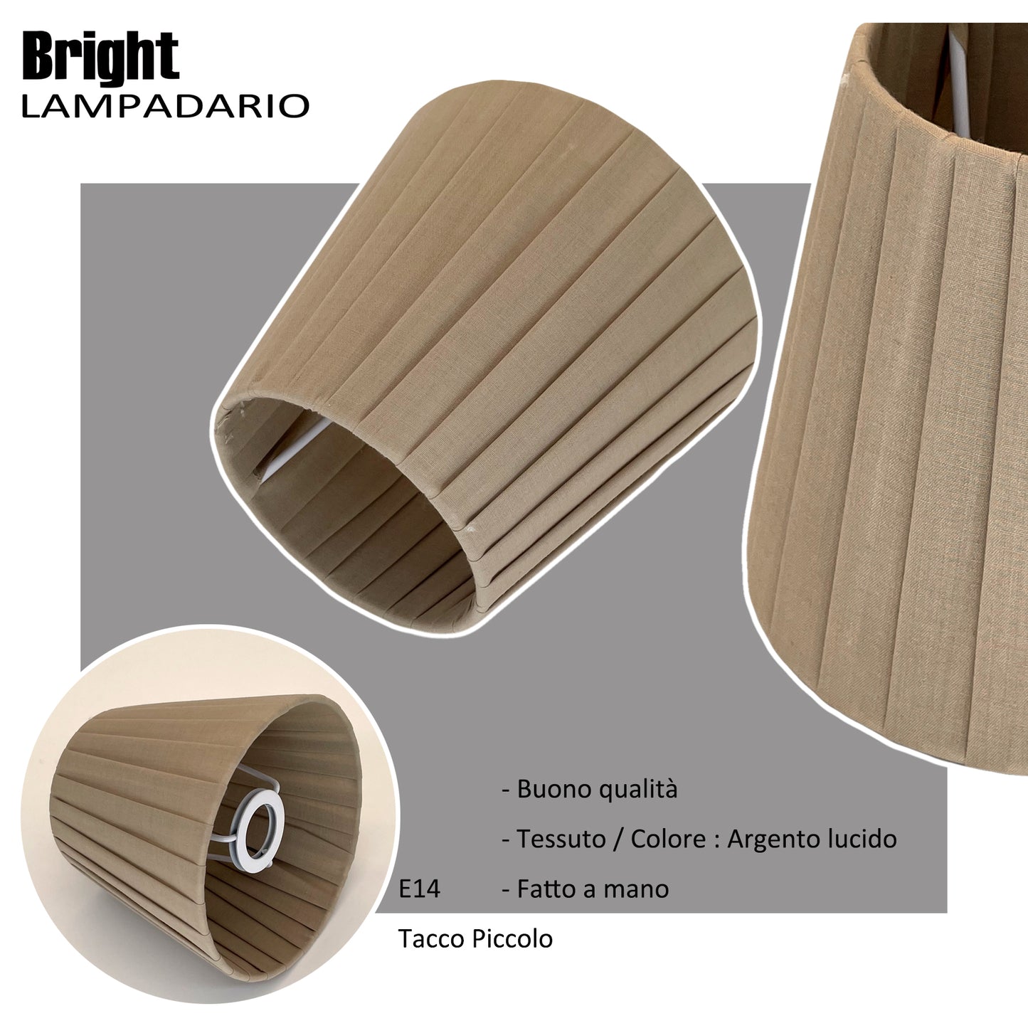 Lampenschirme 15cm für Lampadakrio, 3/6er Set Lampenschirm Stoff Lampenschirm E14